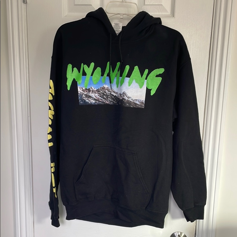 Wyoming Graphic Black Hoodie
